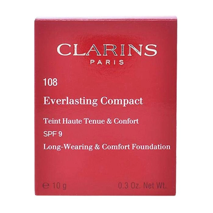 Clarins Компактная стойкая тональная крем-пудра для лица Everlasting Compact Foundation SPF 9, 10 г - фото N4