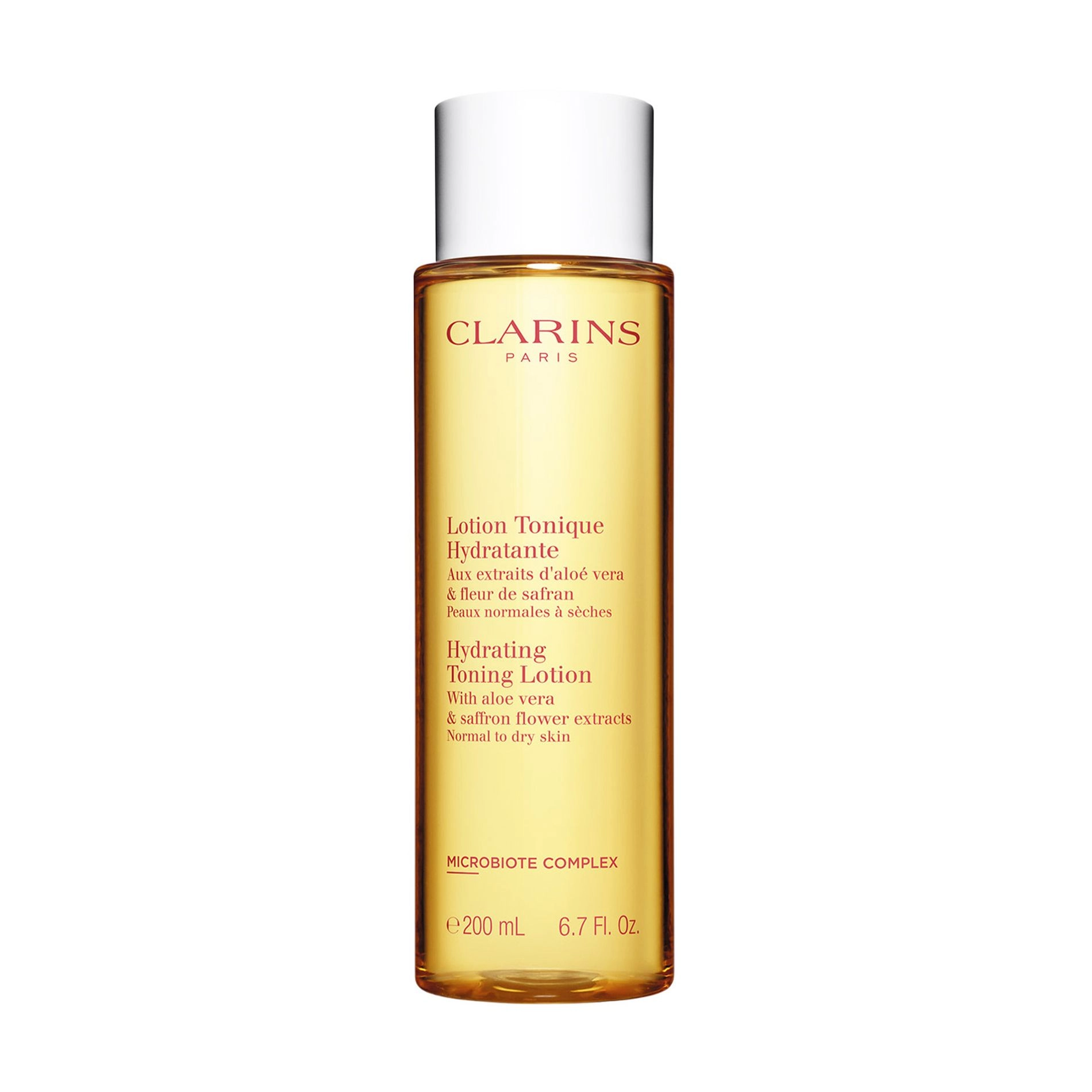 Clarins Зволожувальний тонізувальний лосьйон для обличчя Hydrating Toning Lotion для нормальної та сухої шкіри, з алое вера та квітками шафрану - фото N1