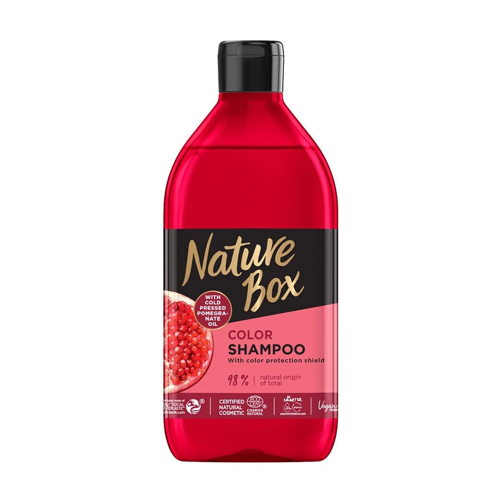 Шампунь для окрашенных волос, с гранатовым маслом холодного отжима - Nature Box Color Shampoo, 385 мл - фото N1