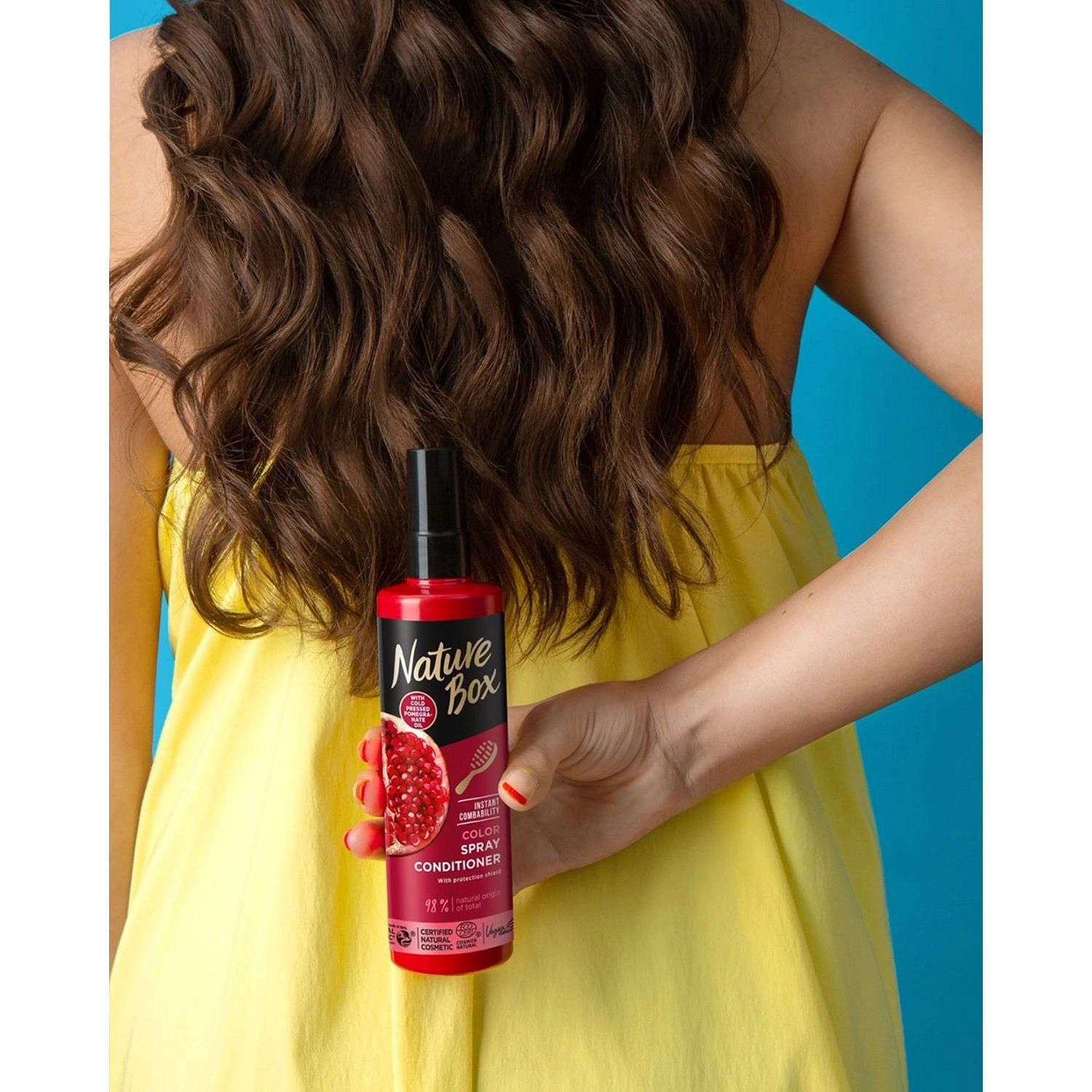 Nature Box Экспресс-кондиционер Color Spray Conditioner для окрашенных волос, с гранатовым маслом холодного отжима, 200 мл - фото N3