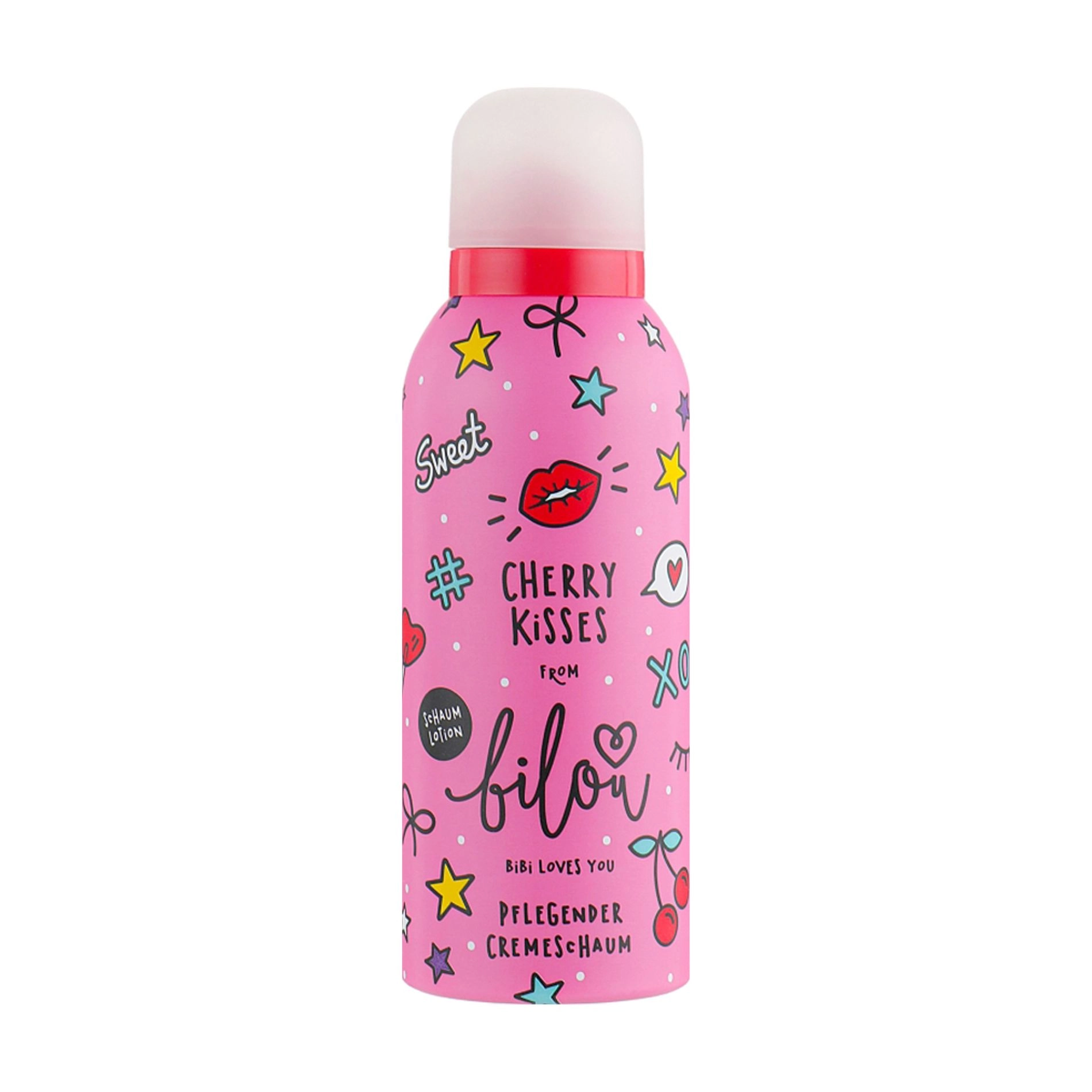 Лосьйон-пінка для тіла "Вишневі поцілунки" - Bilou Cherry Kisses Nourishing Cream Foam, 150 мл - фото N1