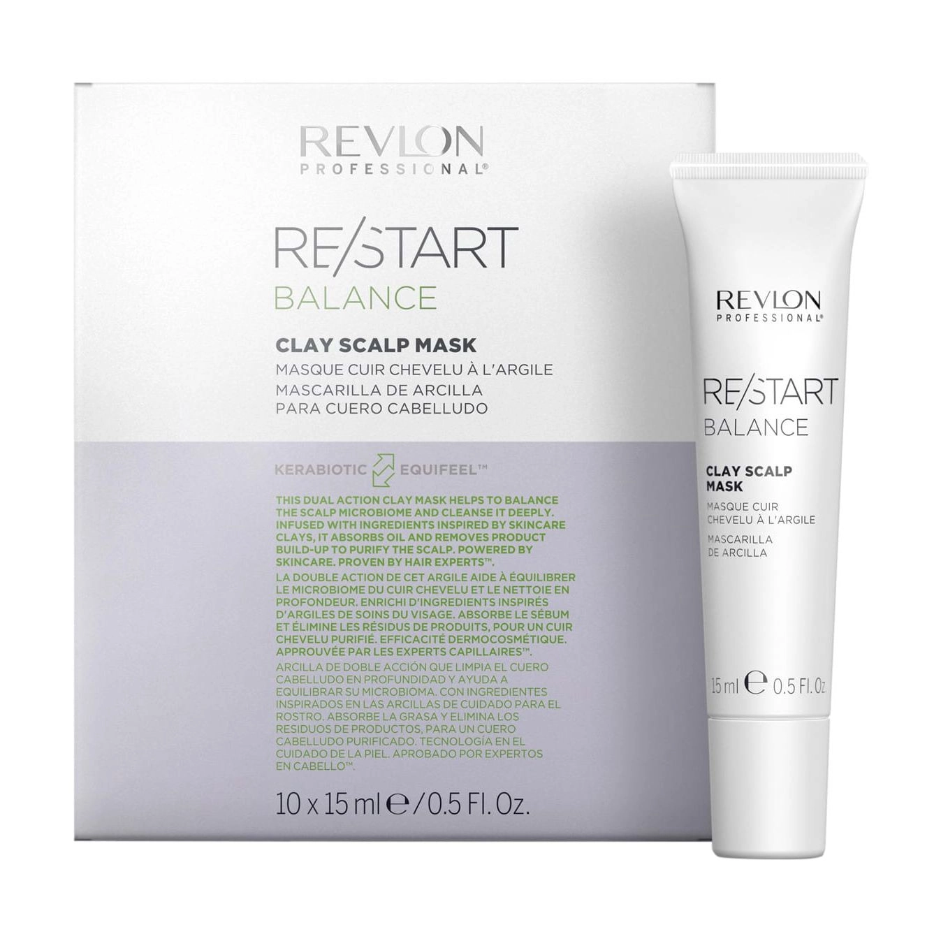 Revlon Professional Регулювальна глиняна маска для шкіри голови Restart Balance Clay Scalp Mask, 10*15 мл - фото N1