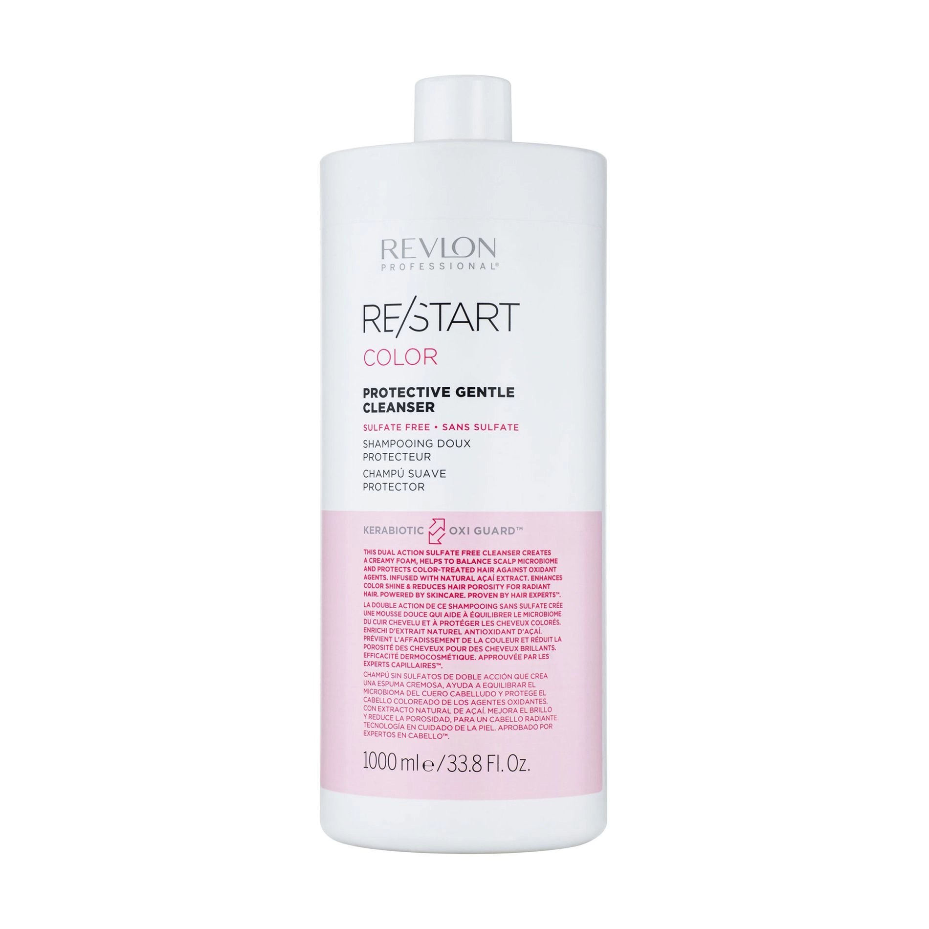Revlon Professional Безсульфатний шампунь Restart Color Protective Gentle Cleanser для фарбованого волосся, 1 л - фото N1