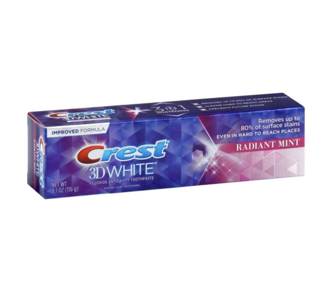 Crest Отбеливающая зубная паста 3D White Radiant Mint для устранения зубного камня, 116 г - фото N1