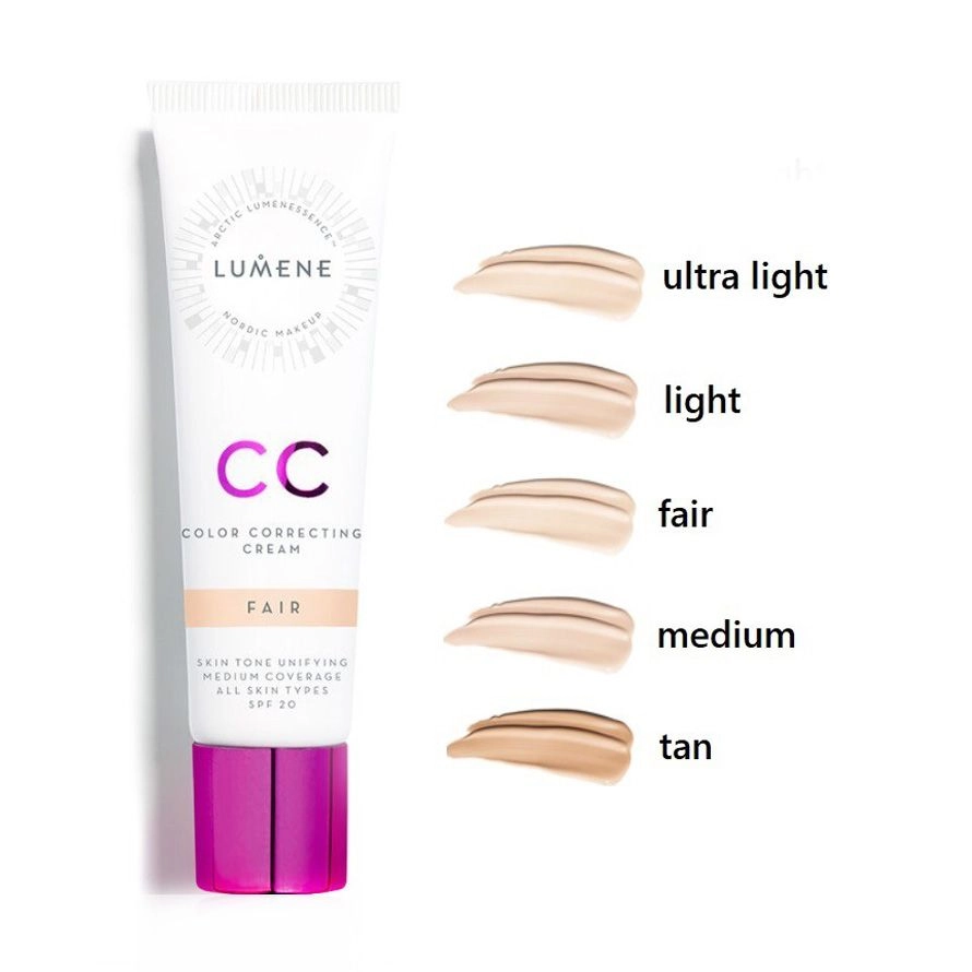 Lumene CC-крем для обличчя CC Color Correcting Cream SPF 20, Ultra Light, 30 мл - фото N4