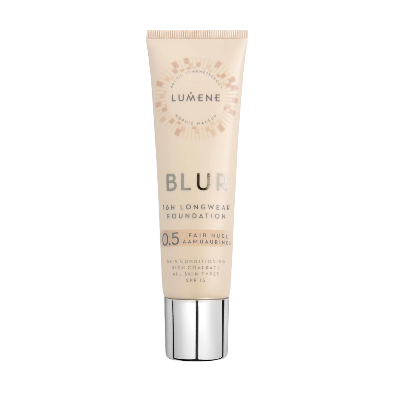 Lumene Тональная основа для лица Blur Foundation 16H Longwear Foundation SPF15, 0.5 Fair Nude, 30 мл - фото N1