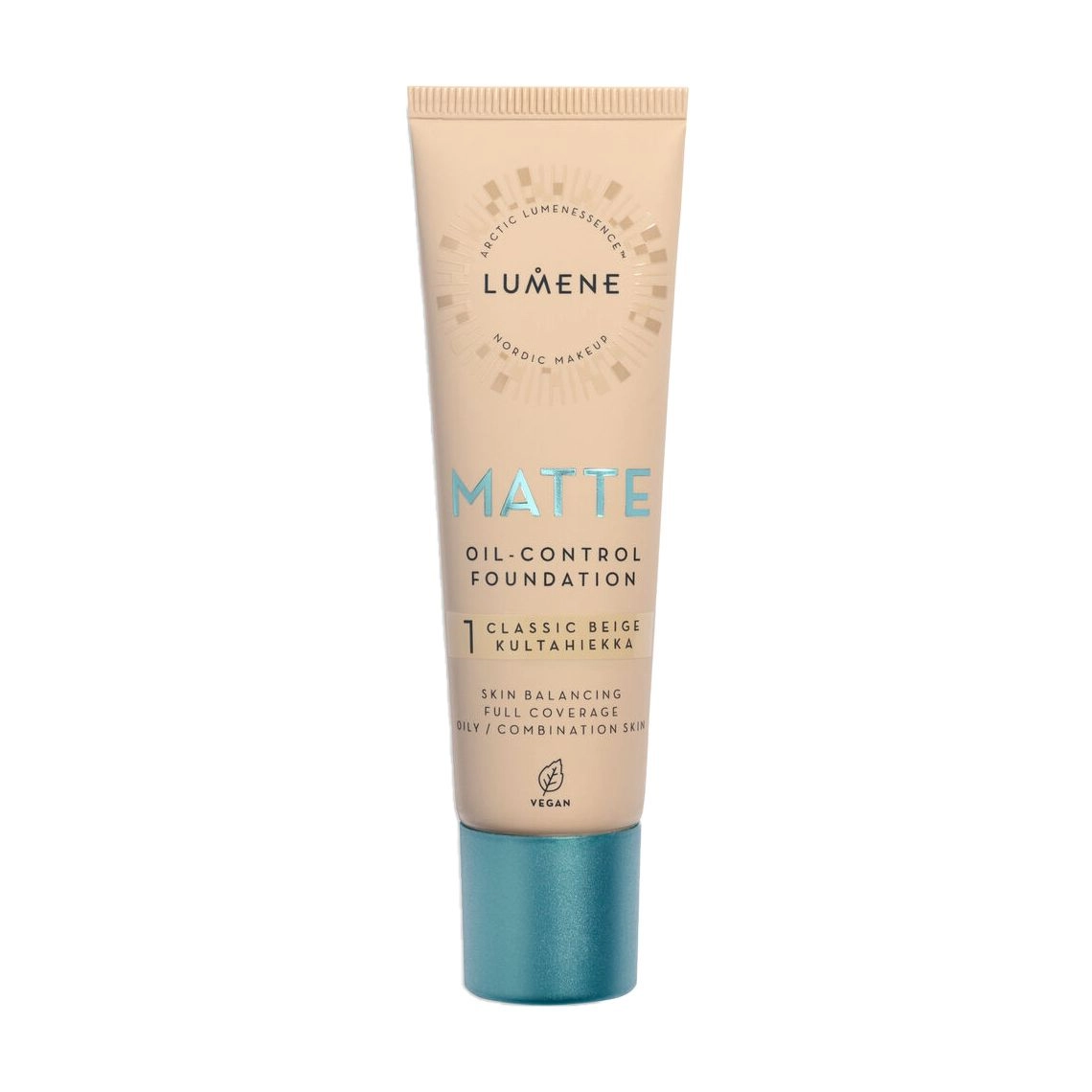 Lumene Матувальна тональна основа Matte Oil-Control Foundation 1 Classic Beige, 30 мл - фото N1