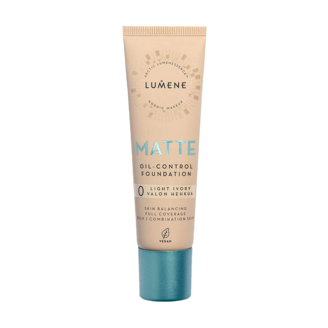 Lumene Матувальна тональна основа Matte Oil-Control Foundation 0 Light Ivory, 30 мл - фото N1