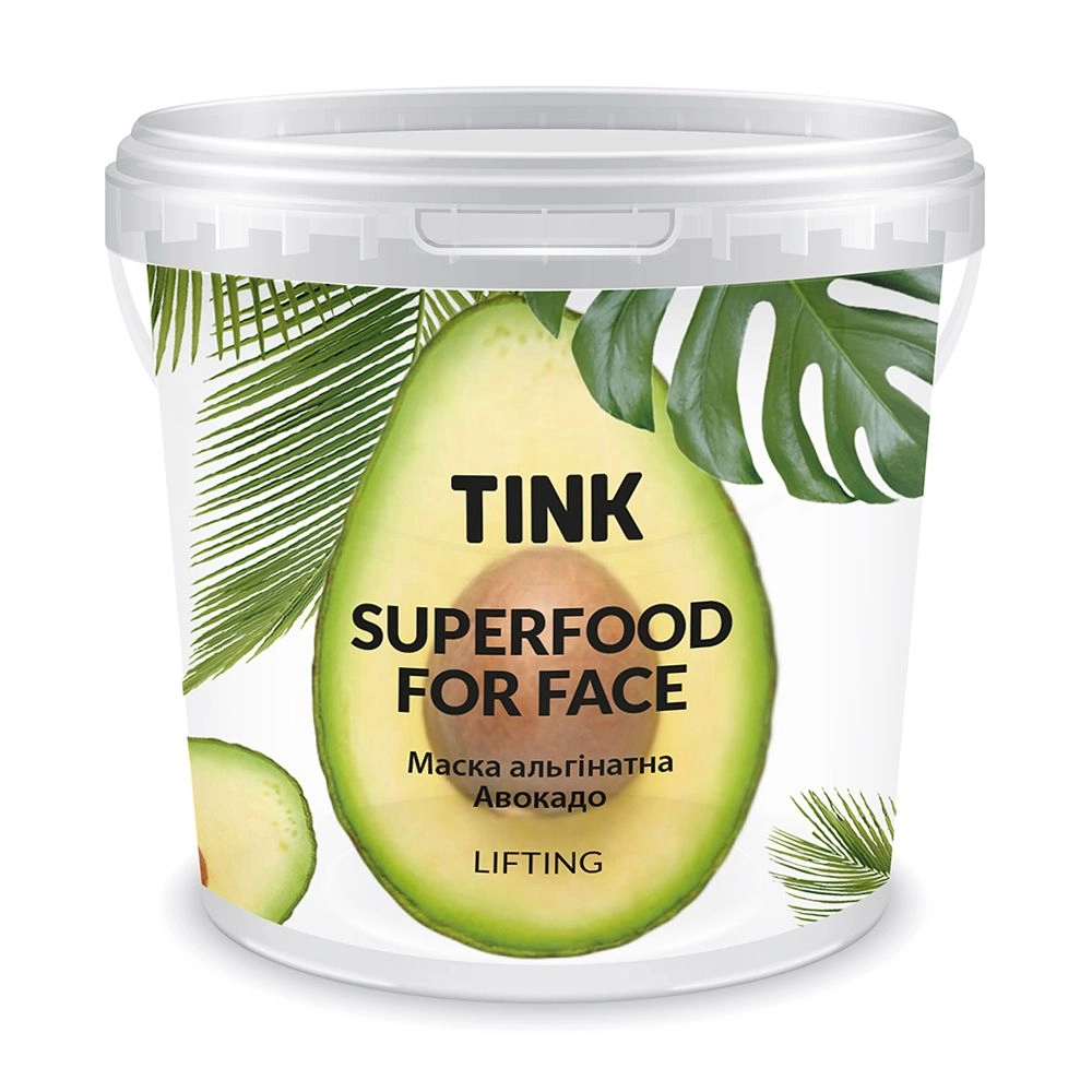 Tink Альгінатна маска для обличчя SuperFood For Face Alginate Mask Авокадо, з ефектом ліфтингу, 15 г - фото N1