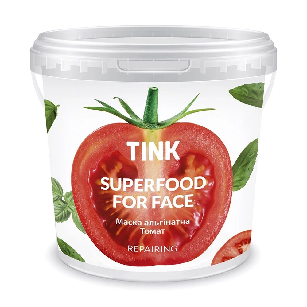 Tink Альгінатна маска для обличчя SuperFood For Face Alginate Mask Томат, відновлювальна, 15 г - фото N1