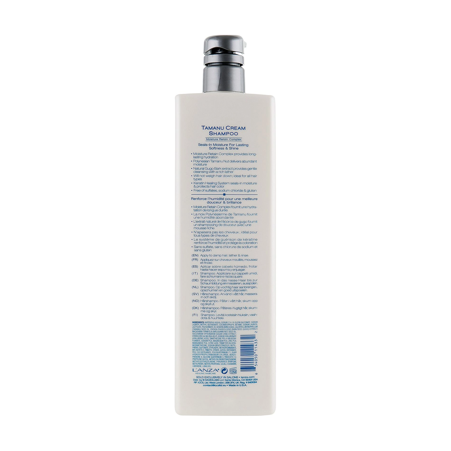 L'anza Відновлювальний крем-шампунь для волосся Healing Moisture Tamanu Cream Shampoo з олією Тамань, 1 л - фото N2