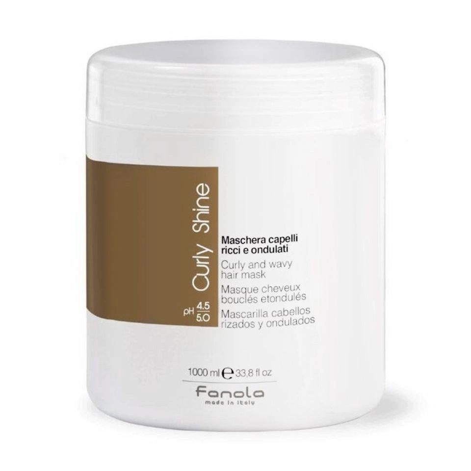 Fanola Маска для кучерявого волосся Curly Shine Curly and Wavy Hair Mask, 1000 мл - фото N1