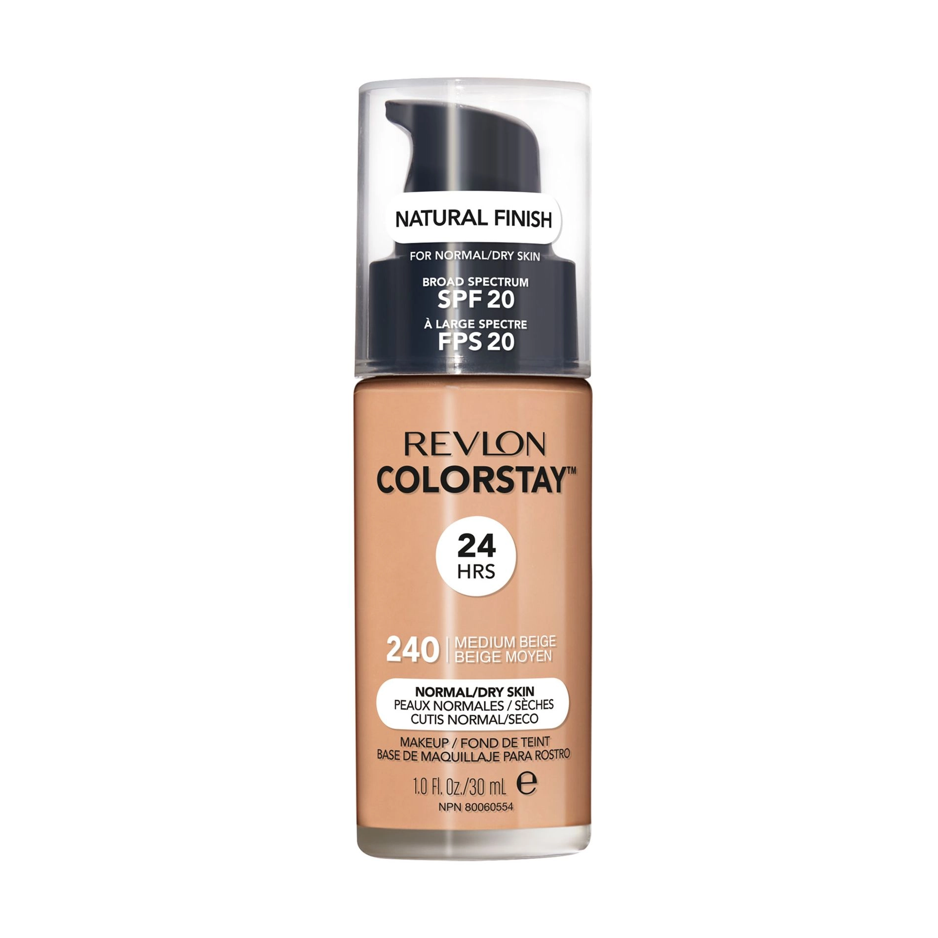 Revlon Тональный крем для лица ColorStay Makeup for Normal/Dry Skin SPF 20 для нормальной и сухой кожи, 240 Medium Beige, 30 мл - фото N1