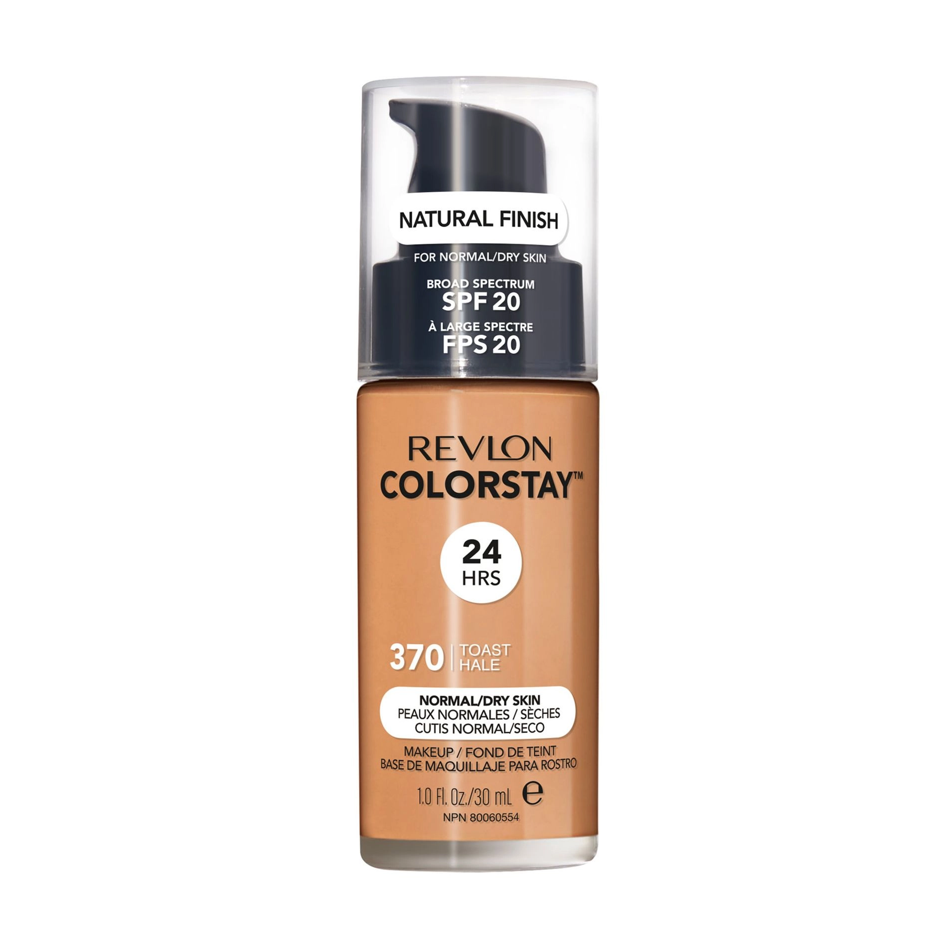 Revlon Тональний крем для обличчя ColorStay Makeup for Normal/Dry Skin SPF 20 для нормальної та сухої шкіри, 370 Toast, 30 мл - фото N1