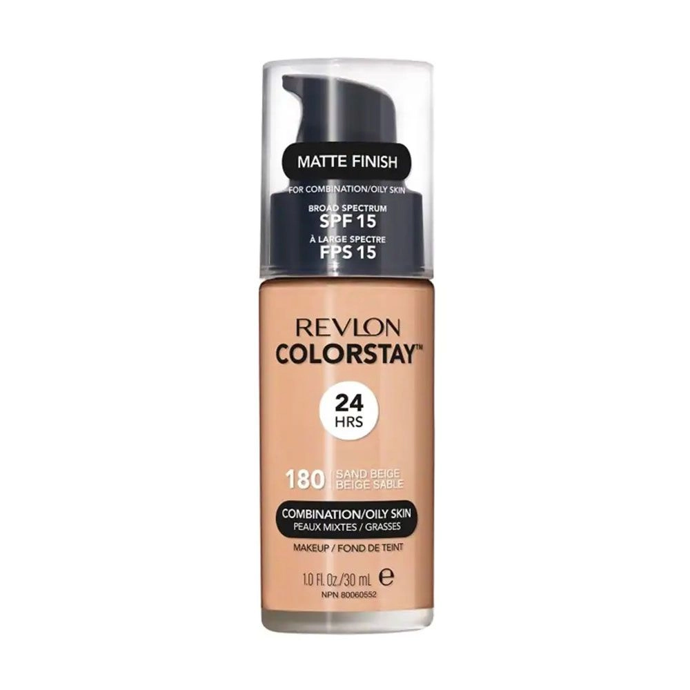 Revlon Тональний крем для обличчя ColorStay Makeup for Combination/Oily Skin SPF 15 для комбінованої та жирної шкіри, 180 Sand Beige, 30 мл - фото N1