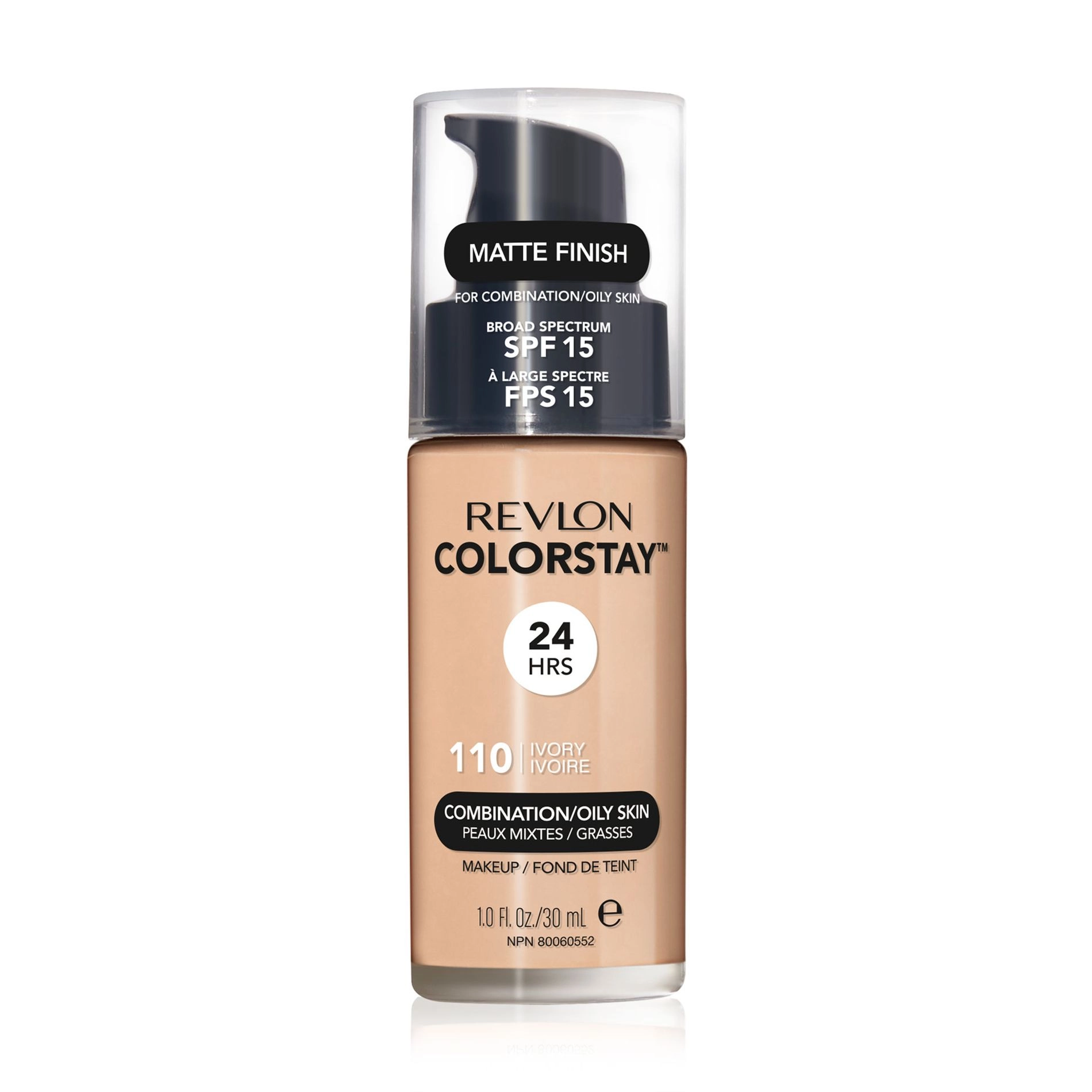 Revlon Тональний крем для обличчя ColorStay Makeup for Combination/Oily Skin SPF 15 для комбінованої та жирної шкіри, 110 Ivory, 30 мл - фото N1