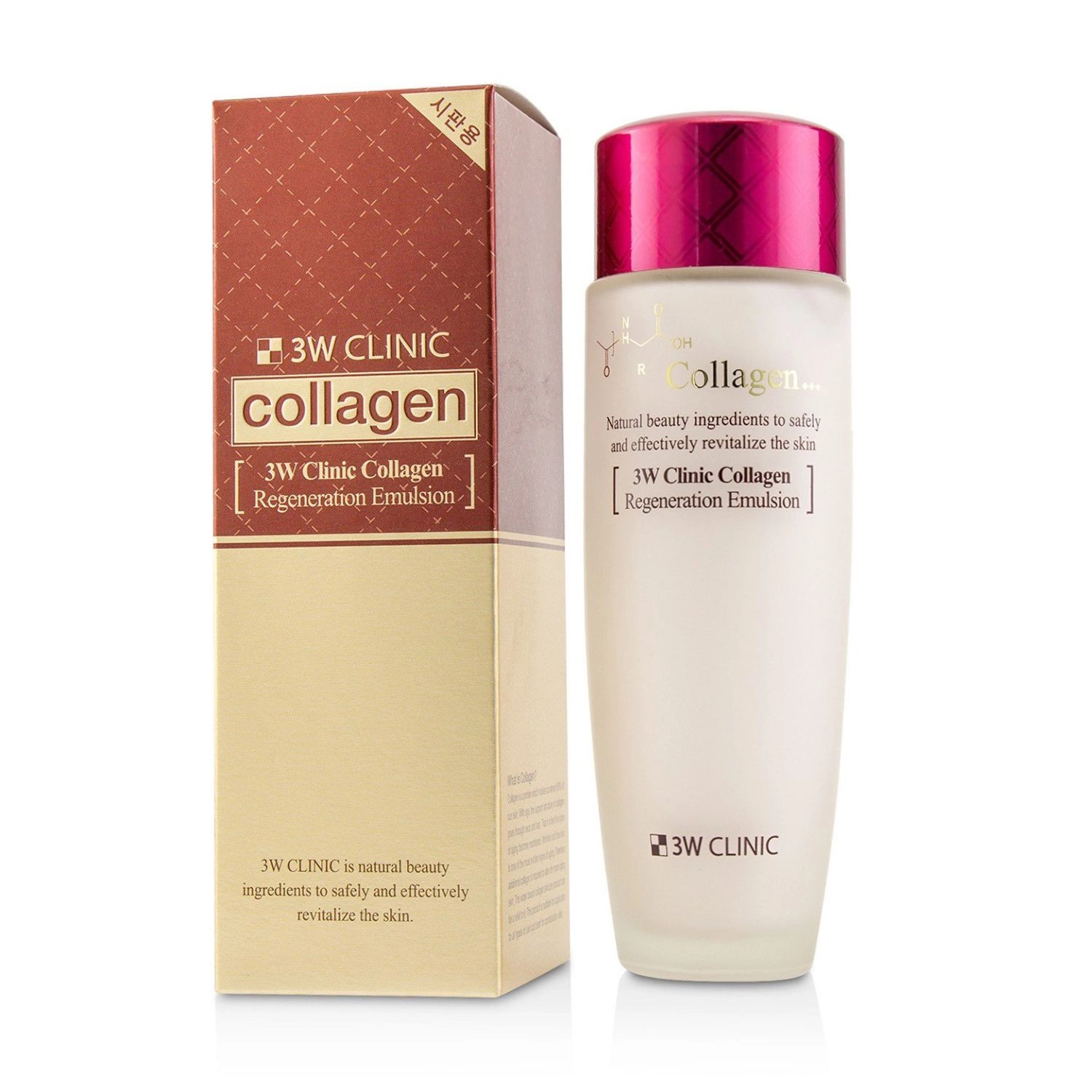 3W Clinic Восстанавливающая эмульсия для лица Collagen Regeneration Emulsion с коллагеном, 150 мл - фото N1