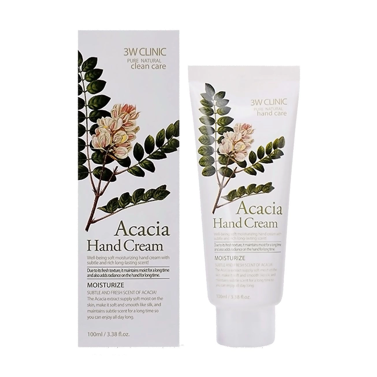 3W Clinic Крем для рук Acacia Hand Cream з екстрактом акації, 100 мл - фото N1