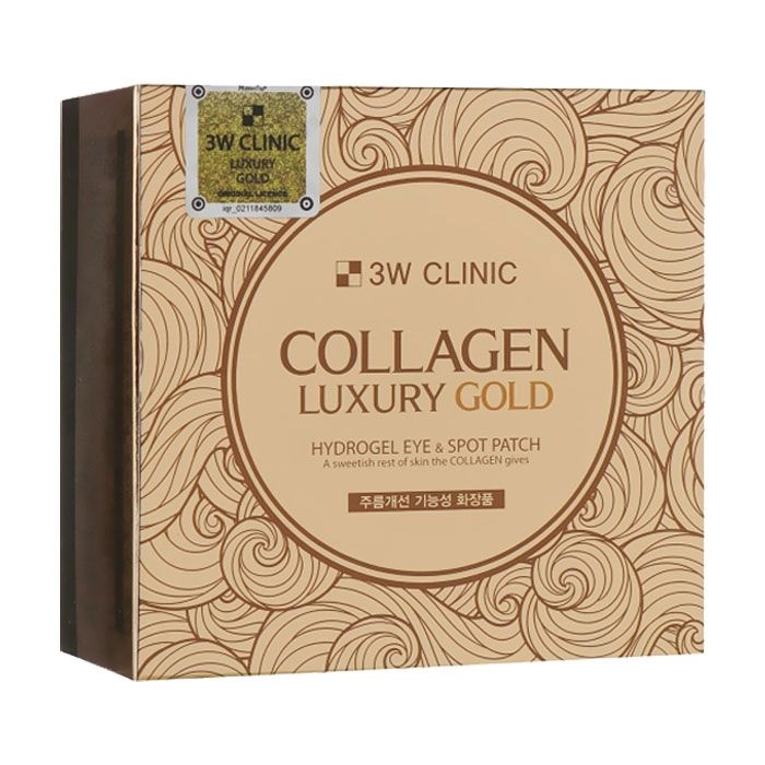 Патчи для кожи вокруг глаз с коллагеном и золотом - 3W Clinic Collagen & Luxury Gold Eye Patch, 60 шт - фото N1