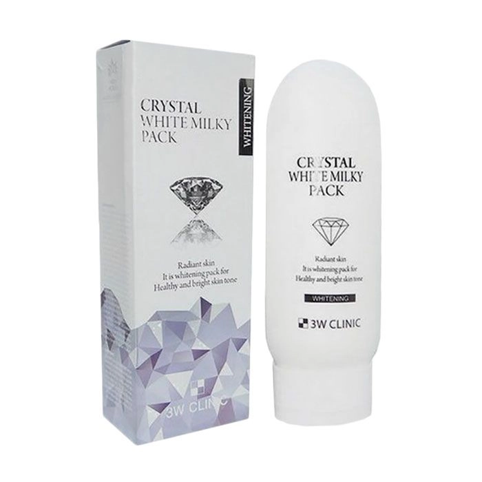 3W Clinic Маска для обличчя Crystal White Milky Pack Відбілювальна з молоком, 200 г - фото N1