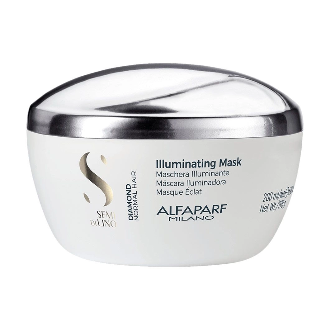 Alfaparf Маска для блеска волос Semi Di Lino Diamond Illuminating Mask, 200 мл - фото N1