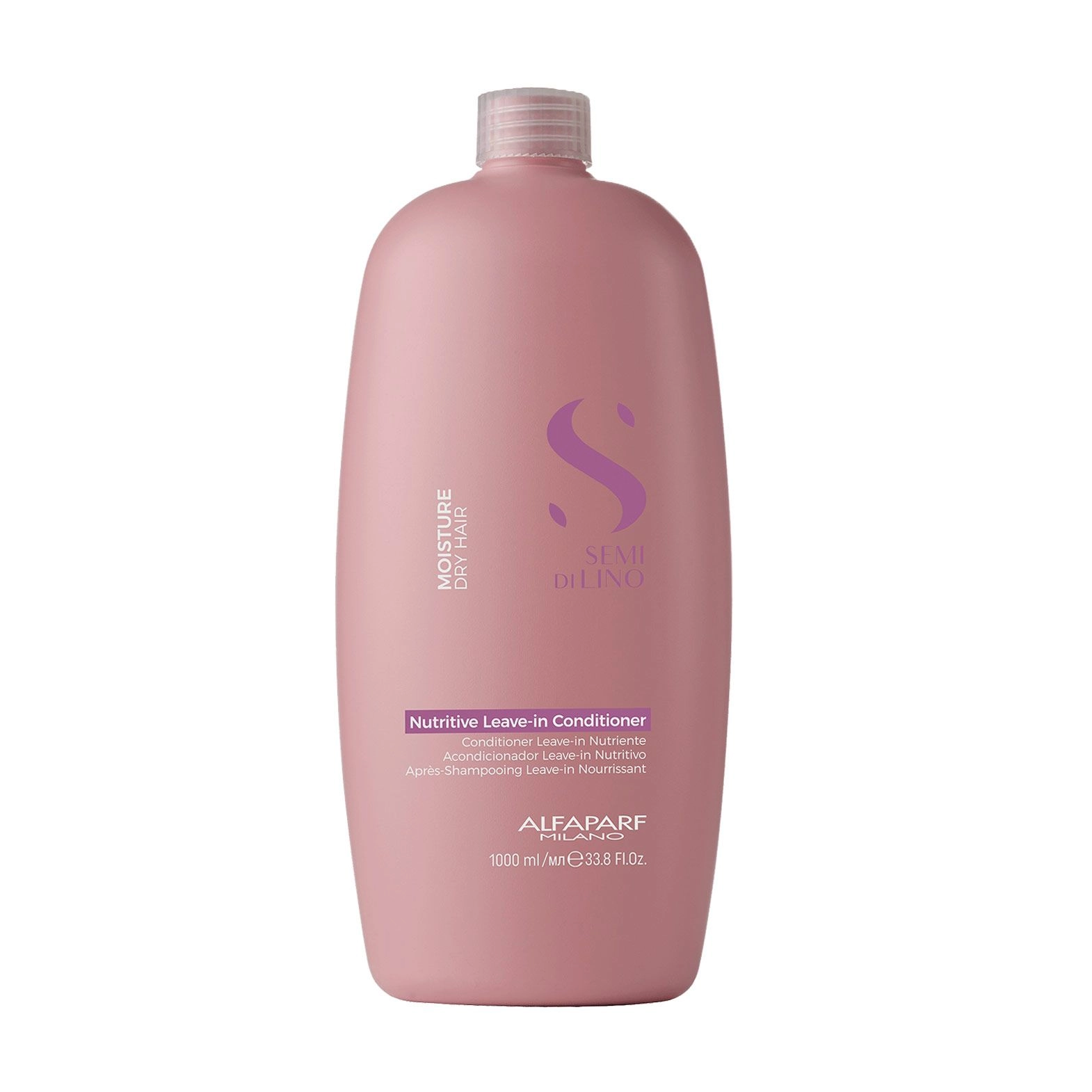 Alfaparf Незмивний кондиціонер Semi Di Lino Moisture Nutritive Leave-In Conditioner для сухого волосся, 1 л - фото N1