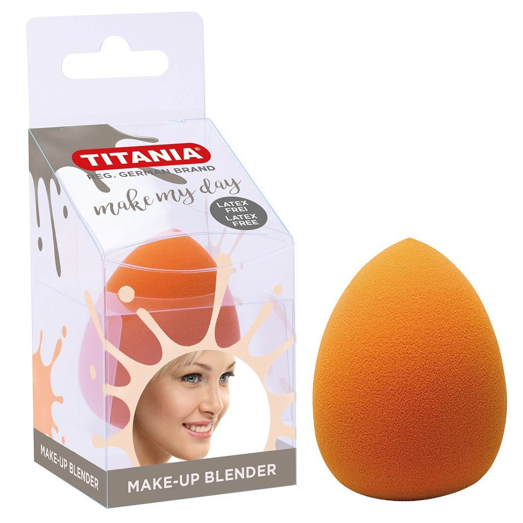 Titania Губка для макияжа оранжевая, без латекса, 6см,2934BOX - фото N1