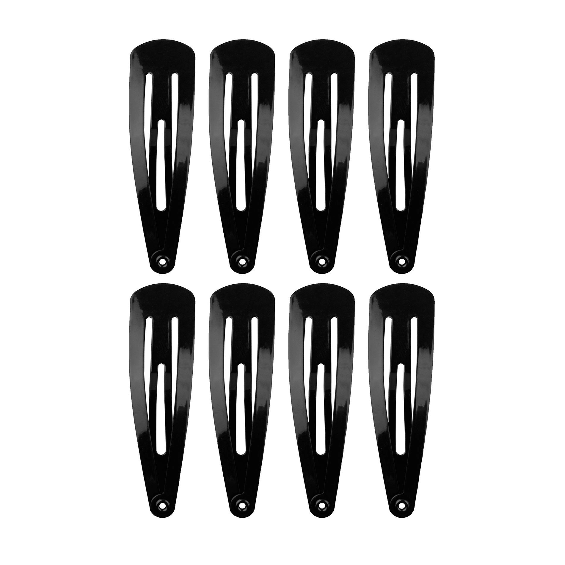 Titania Набор зажимов для волос контурных TRIANGLE SMALL, 8шт, черный, 7880 B - фото N1