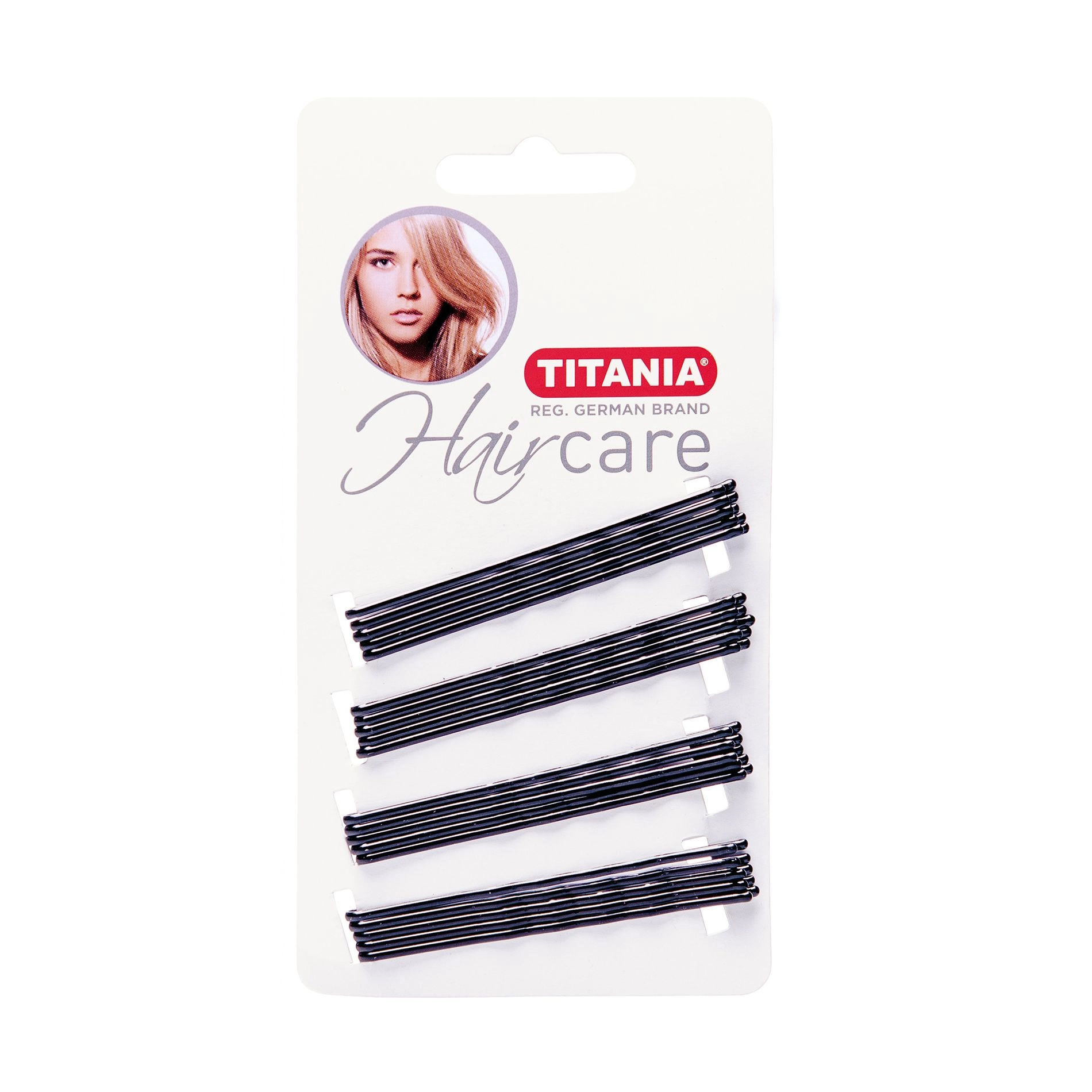 Titania Набір зажимів для волосся, 7см, чорні, 20шт, 8060-7 В - фото N1