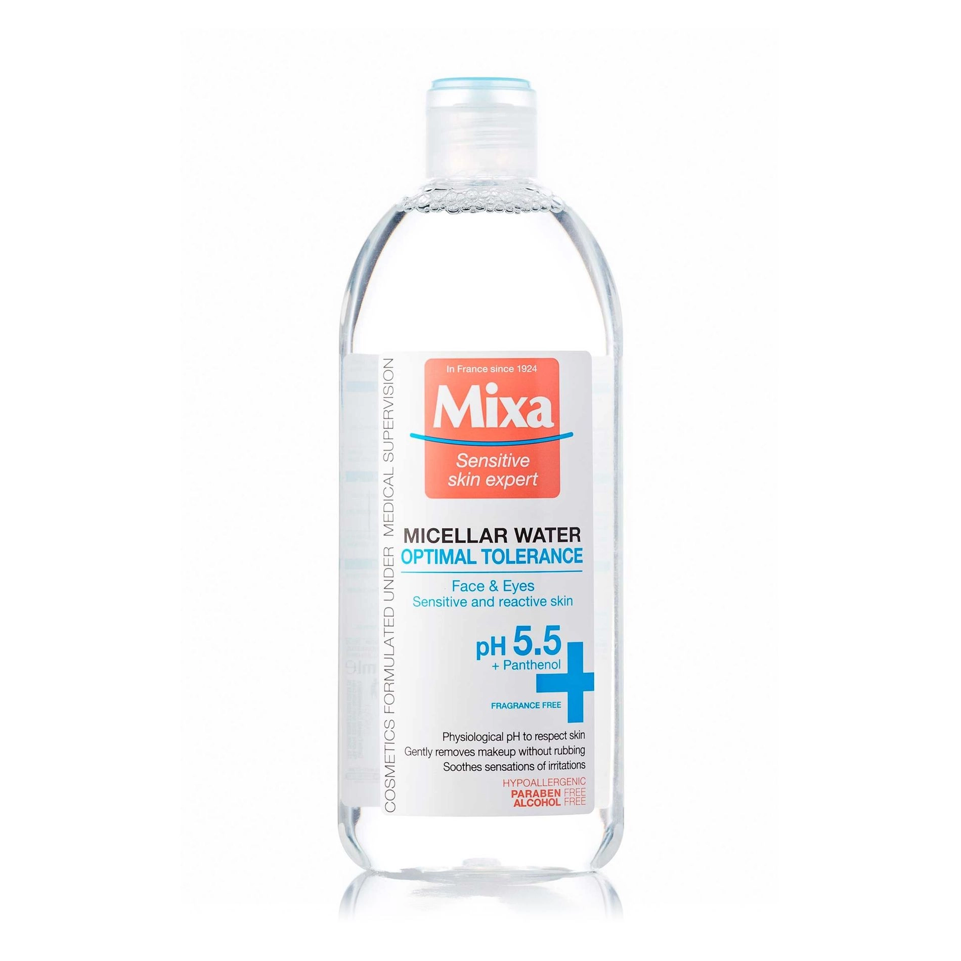 Mixa Мицеллярная вода для лица Sensitive Skin Expert Optimal Tolerance Micellar Water, pH 5.5, 400 мл - фото N1