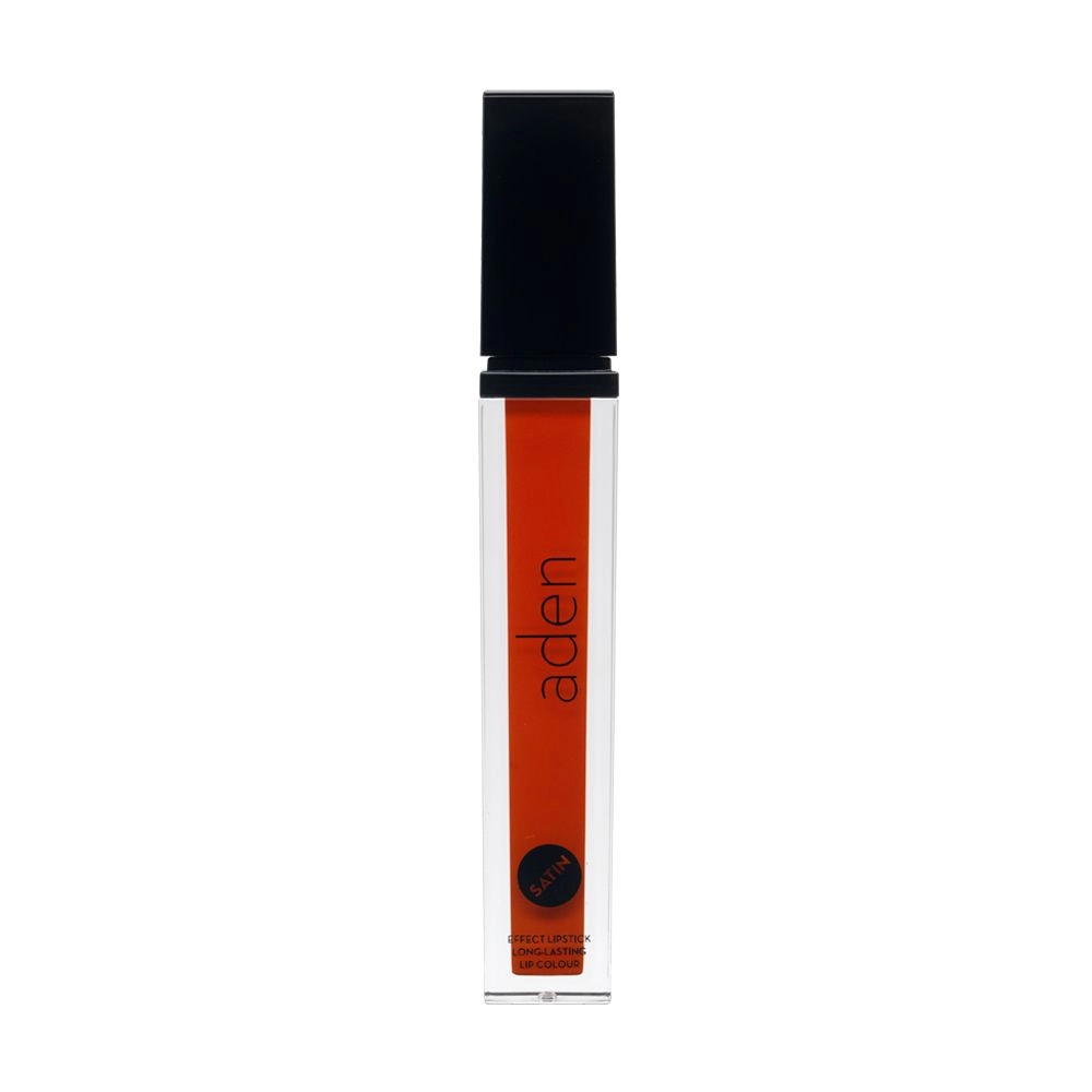Aden Жидкая матовая помада Satin Effect Lipstick 06 Vivid Orange, 7 мл - фото N1