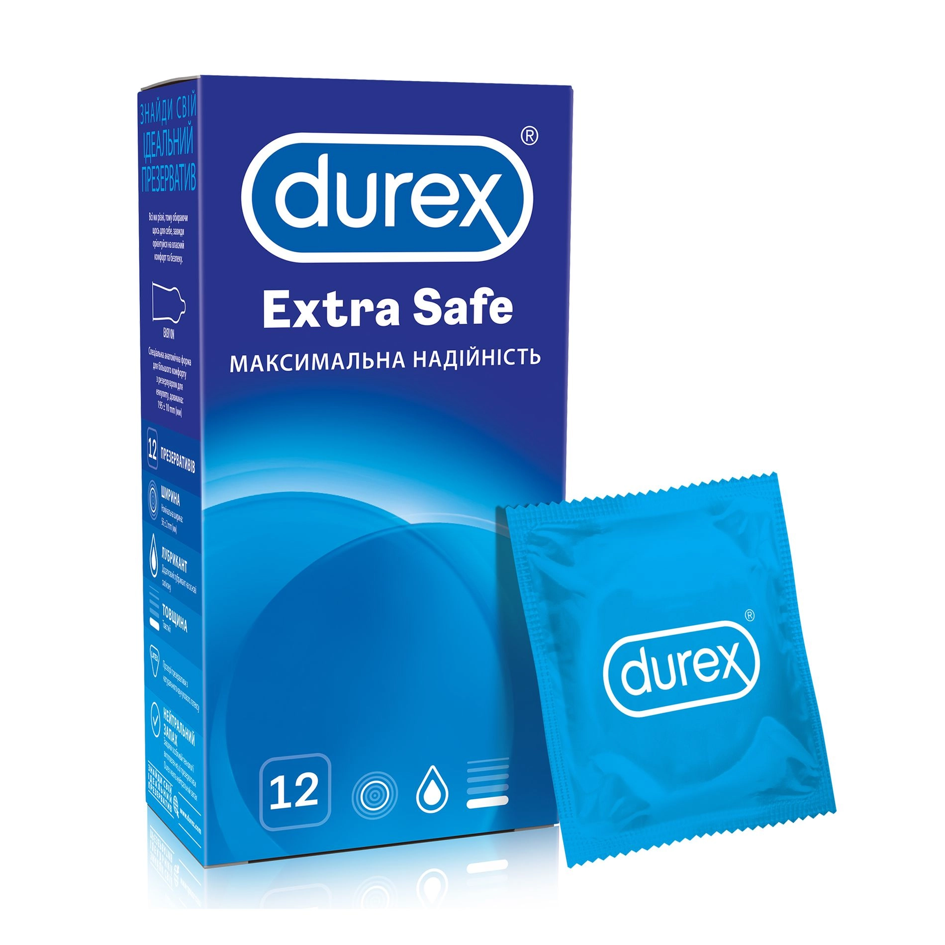 Durex Презервативы Extra Safe Максимальная надежность, 12 шт - фото N1