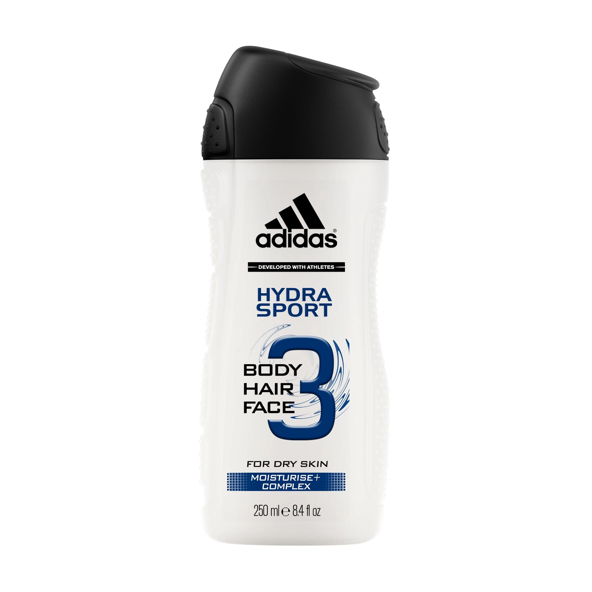 Adidas Гель для волосся, тіла та обличчя Hydra Sport 3in1 чоловічий, 250 мл - фото N1