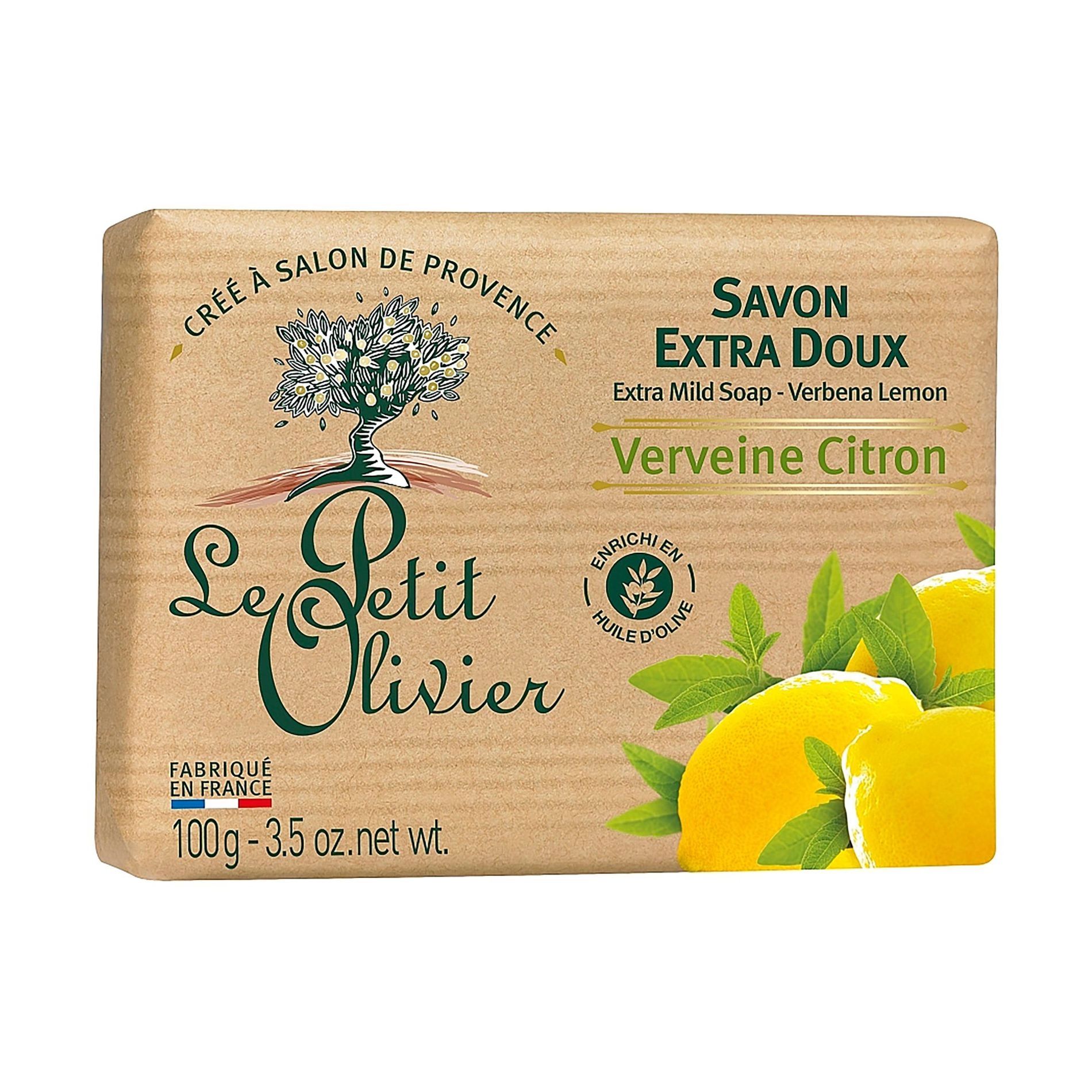 Le Petit Olivier Экстра нежное мыло Вербена-лимон, 100 г - фото N1