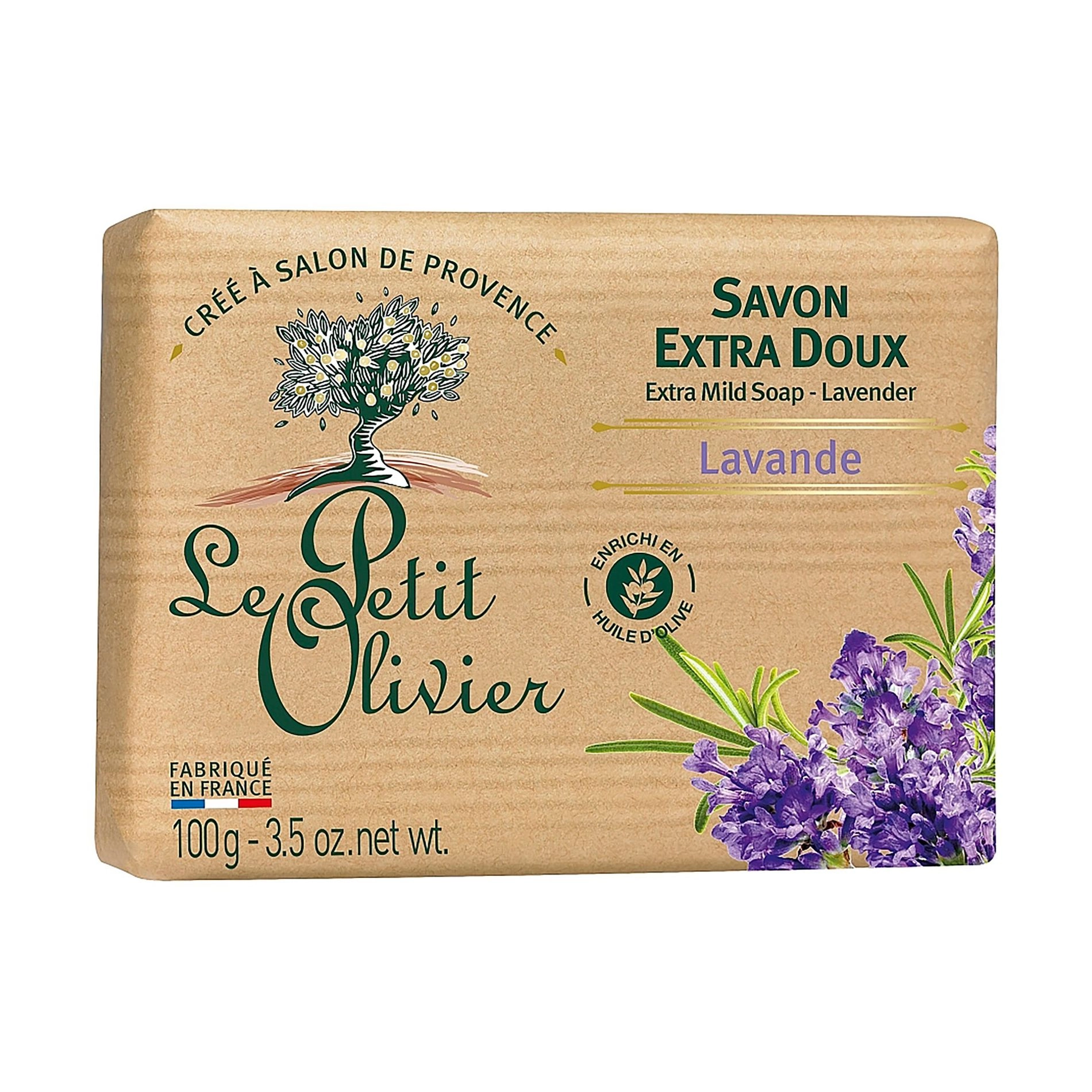 Le Petit Olivier Экстра нежное мыло Лаванда, 100 г - фото N1