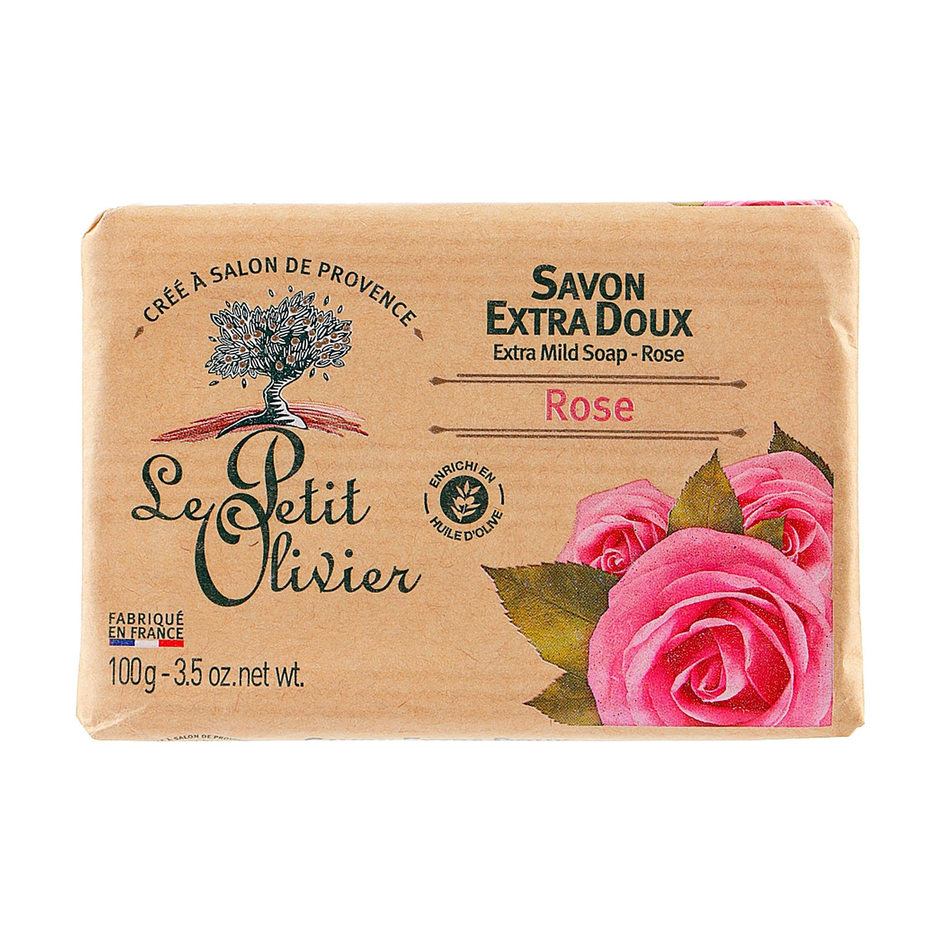 Le Petit Olivier Экстра нежное мыло Роза, 100 г - фото N1