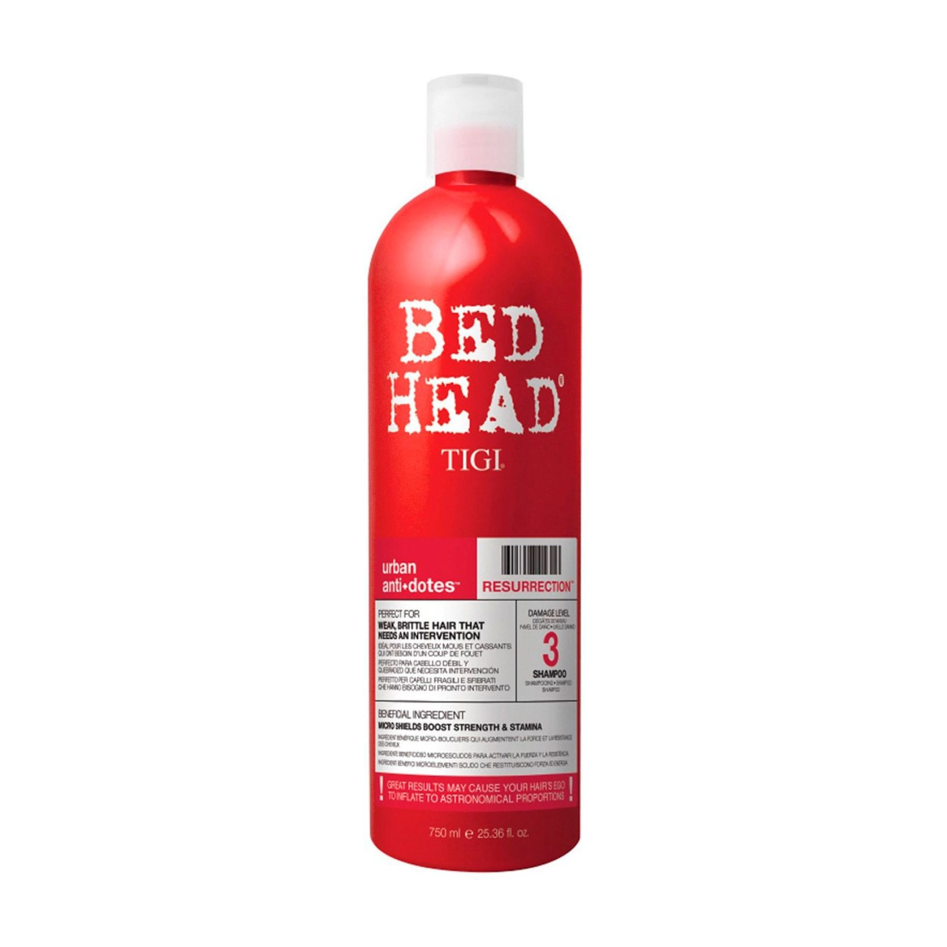 TIGI Восстанавливающий шампунь Bed Head Urban Anti+Dotes Resurrection Shampoo для слабых и ломких волос, 750 мл - фото N1