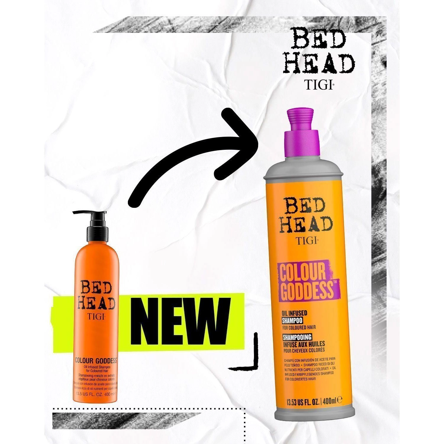 TIGI Усиливающий цвет шампунь Bed Head Colour Goddess Oil Infused Shampoo для окрашенных волос - фото N2