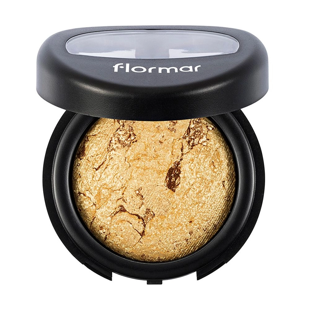 Flormar Запечені тіні для повік Diamonds Baked Eye Shadow D06 Golden Eyes, 5 г - фото N2