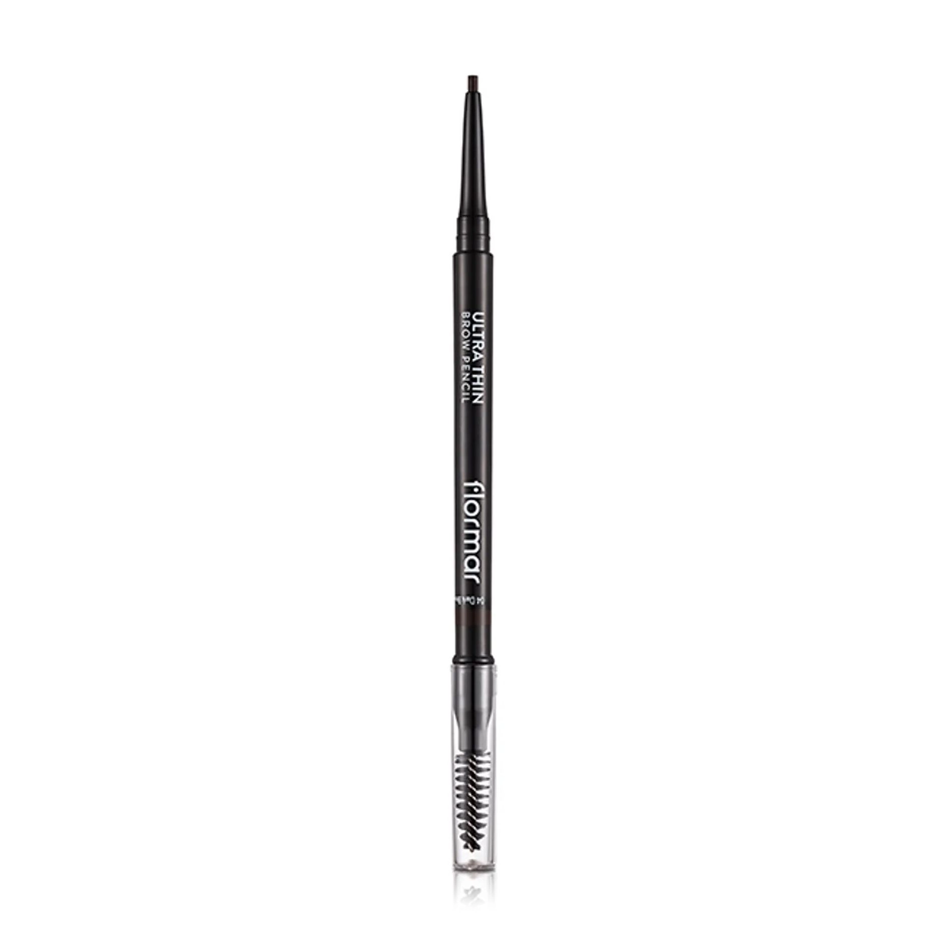 Flormar Ультратонкий олівець для брів Ultra Thin Brow Pencil зі щіточкою, 04 Dark Brown, 0.14 г - фото N1