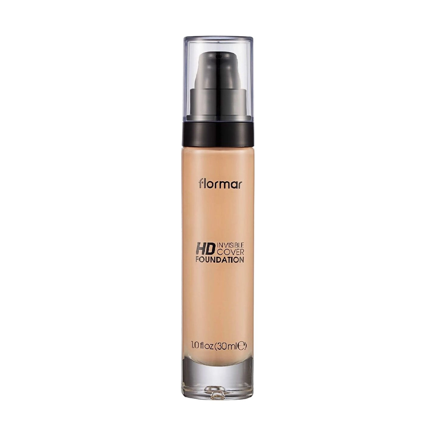 Flormar Тональна основа для обличчя Invisible Cover HD Foundation SPF 30, 060 Ivory, 30 мл - фото N1