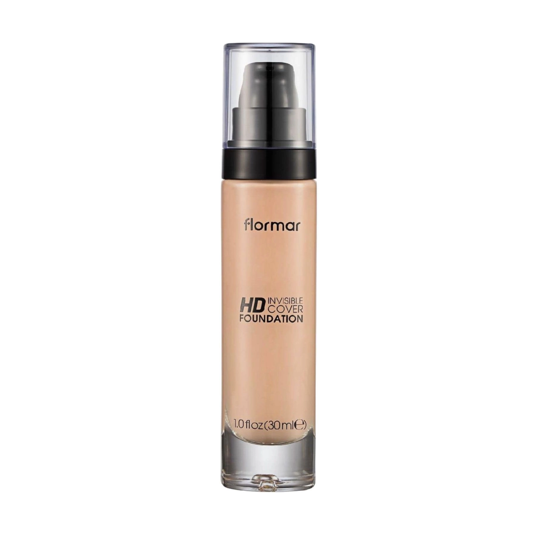 Flormar Тональная основа для лица Invisible Cover HD Foundation SPF 30, 040 Light Ivory, 30 мл - фото N1