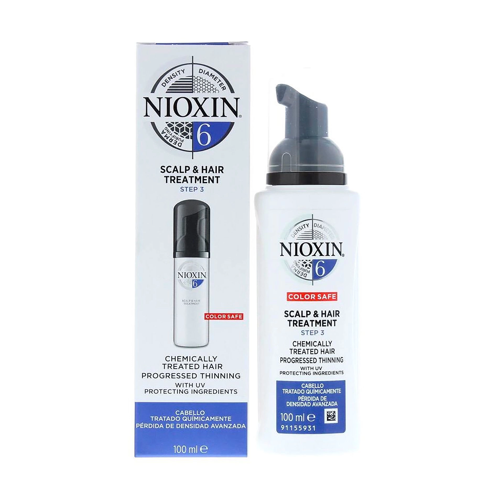 Nioxin Живильна маска для шкіри голови та волосся Thinning Hair System 6 Scalp & Hair Treatment, 100 мл - фото N1