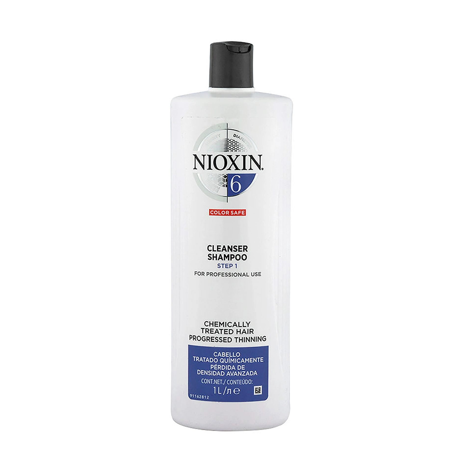 Nioxin Очищающий шампунь Thinning Hair System 6 Cleanser Shampoo с технологией защиты цвета, 1 л - фото N1