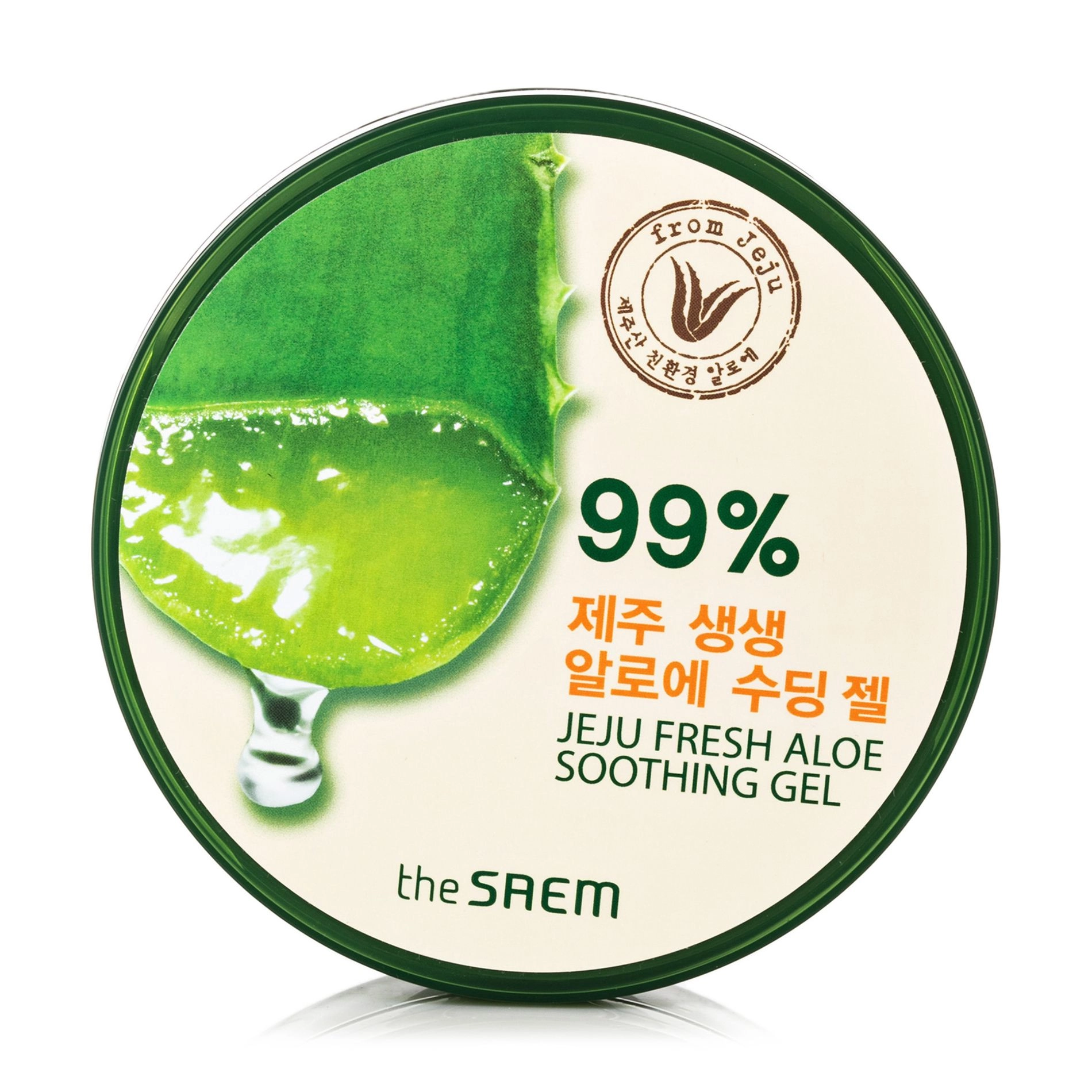 The Saem Універсальний крем-гель Jeju Fresh Aloe Soothing Gel 99% з алое , 300 мл - фото N1
