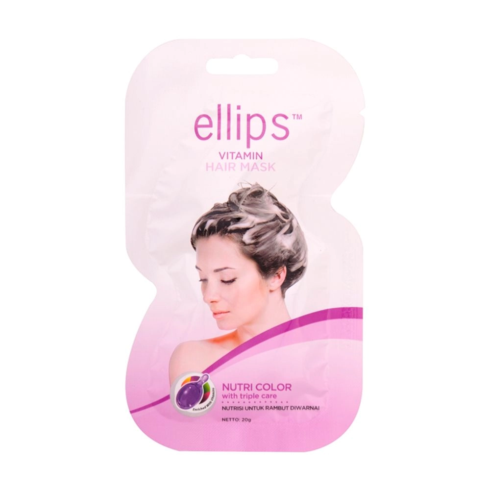 Маска для волосся "Сяйво кольору" - Ellips Vitamin Hair Mask Nutri Color, 20 г - фото N1