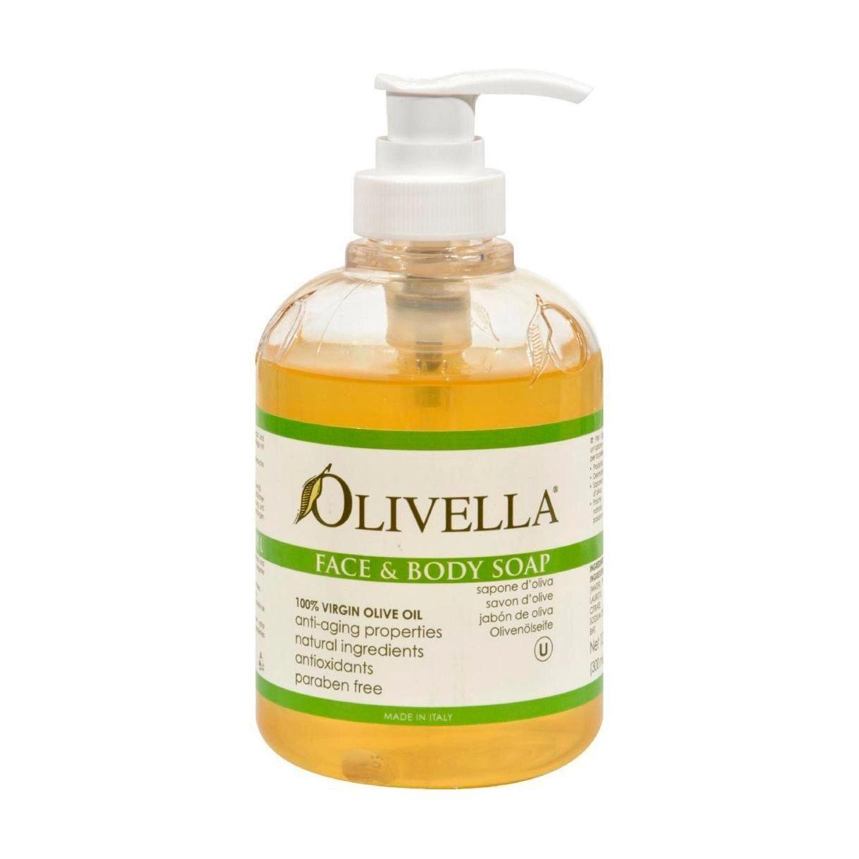 Olivella Мило Рідке для обличчя та тіла на основі оливкової олії 300 мл - фото N1