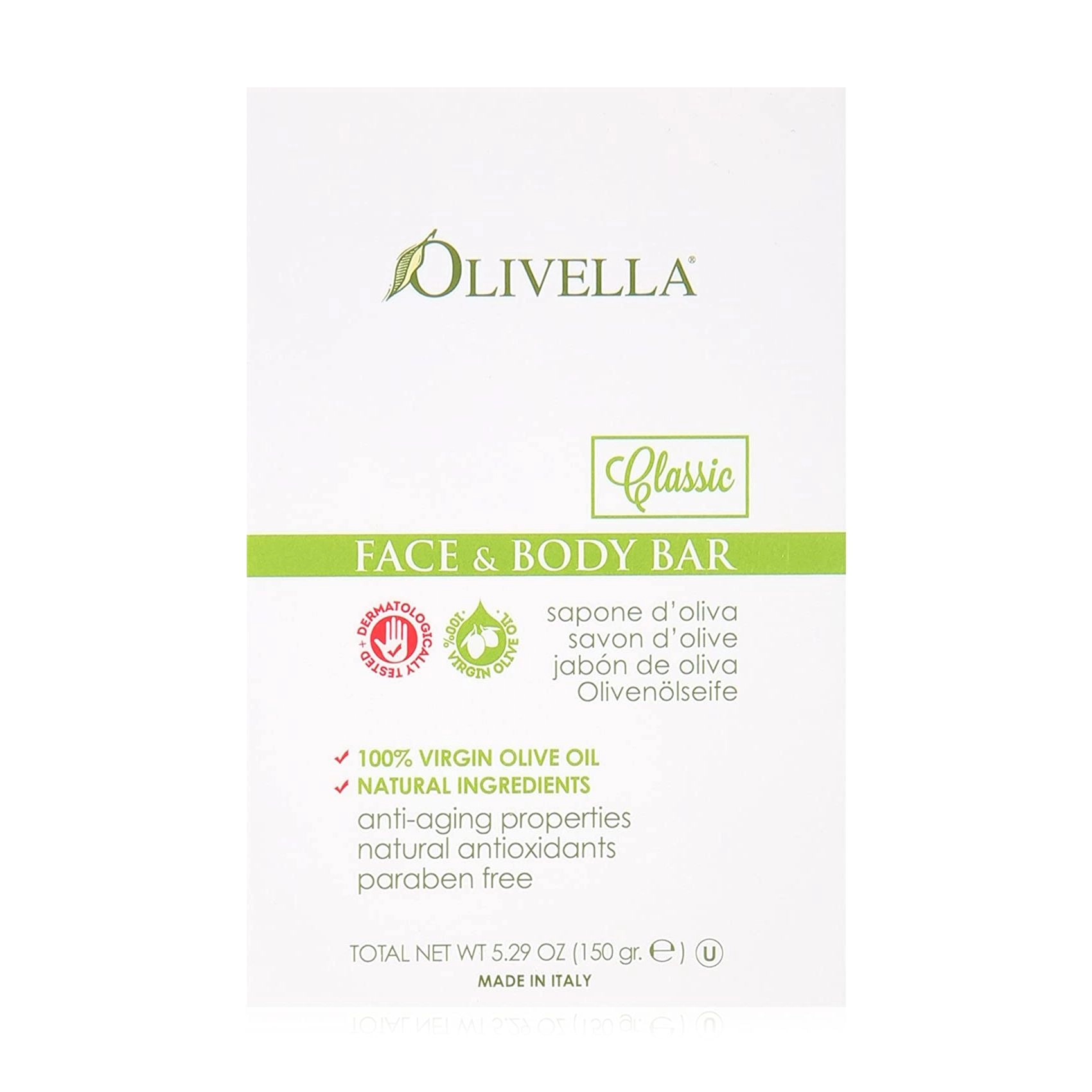 Olivella Мило Тверде для обличчя та тіла на основі оливкової олії 150г - фото N1