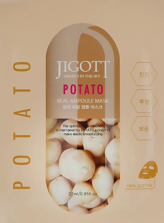 Ампульна маска Картопля - Jigott Potato Real Ampoule Mask, 27 мл - фото N1
