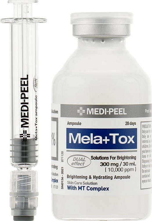 Ампульная осветляющая сыворотка против пигментации - Medi peel Mela + Tox Ampoule, 30 мл - фото N1